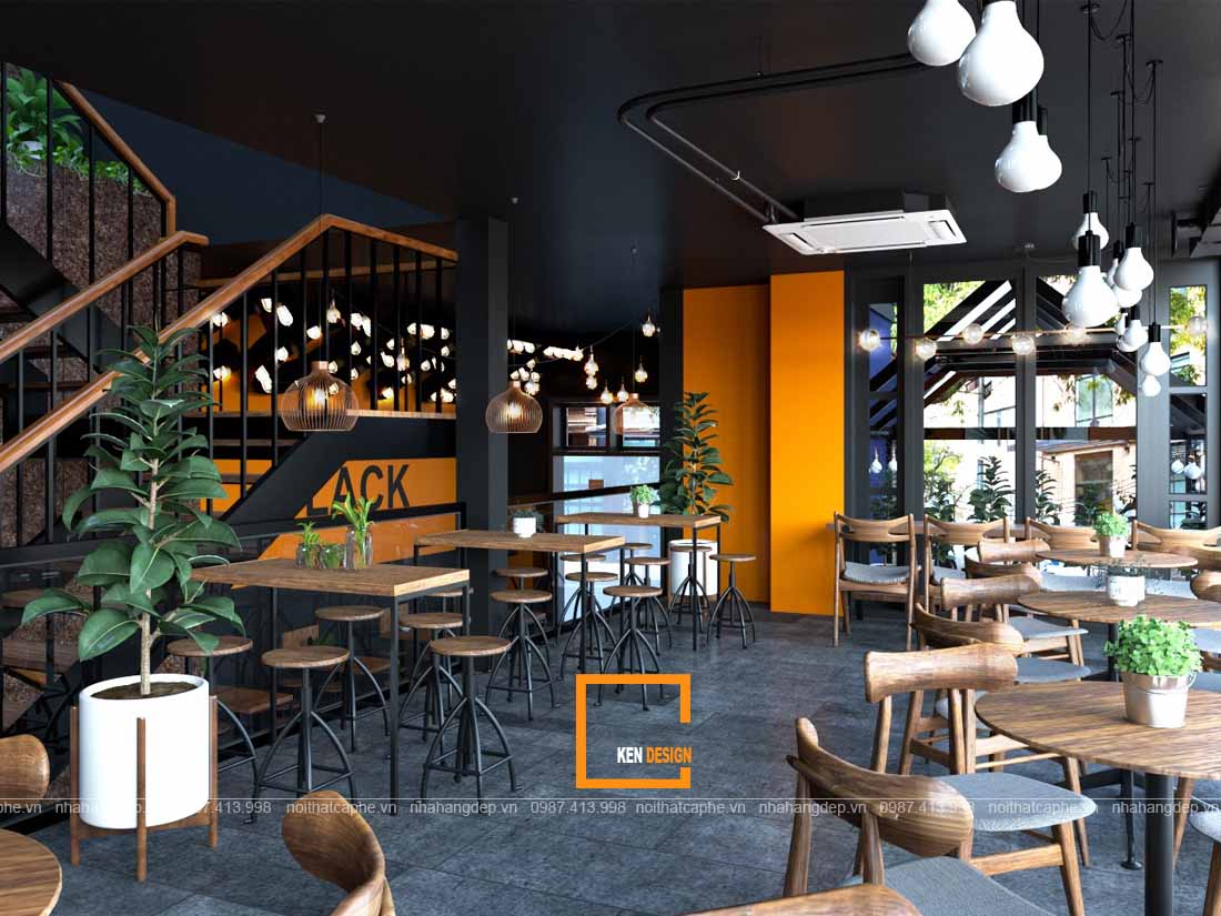 trang trí quán cafe 